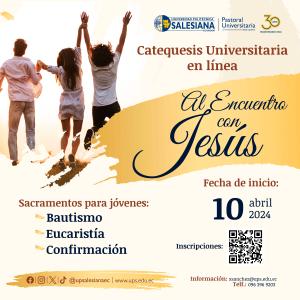 Afiche Catequesis universitaria: al encuentro con Jesús